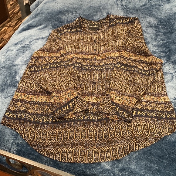 Francess Erita Size 14 Black Brown Green Dressy Work Wear 100%Silk Worn Once - Picture 3 of 4